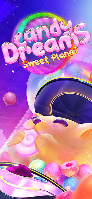 Candy Dreams Sweet Planet slot gameplay showing 6x5 grid with candy symbols and cupcake multiplier during Free Spins