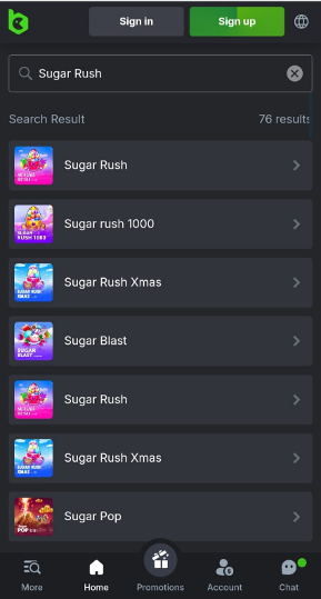 BC.GAME search sugar rush